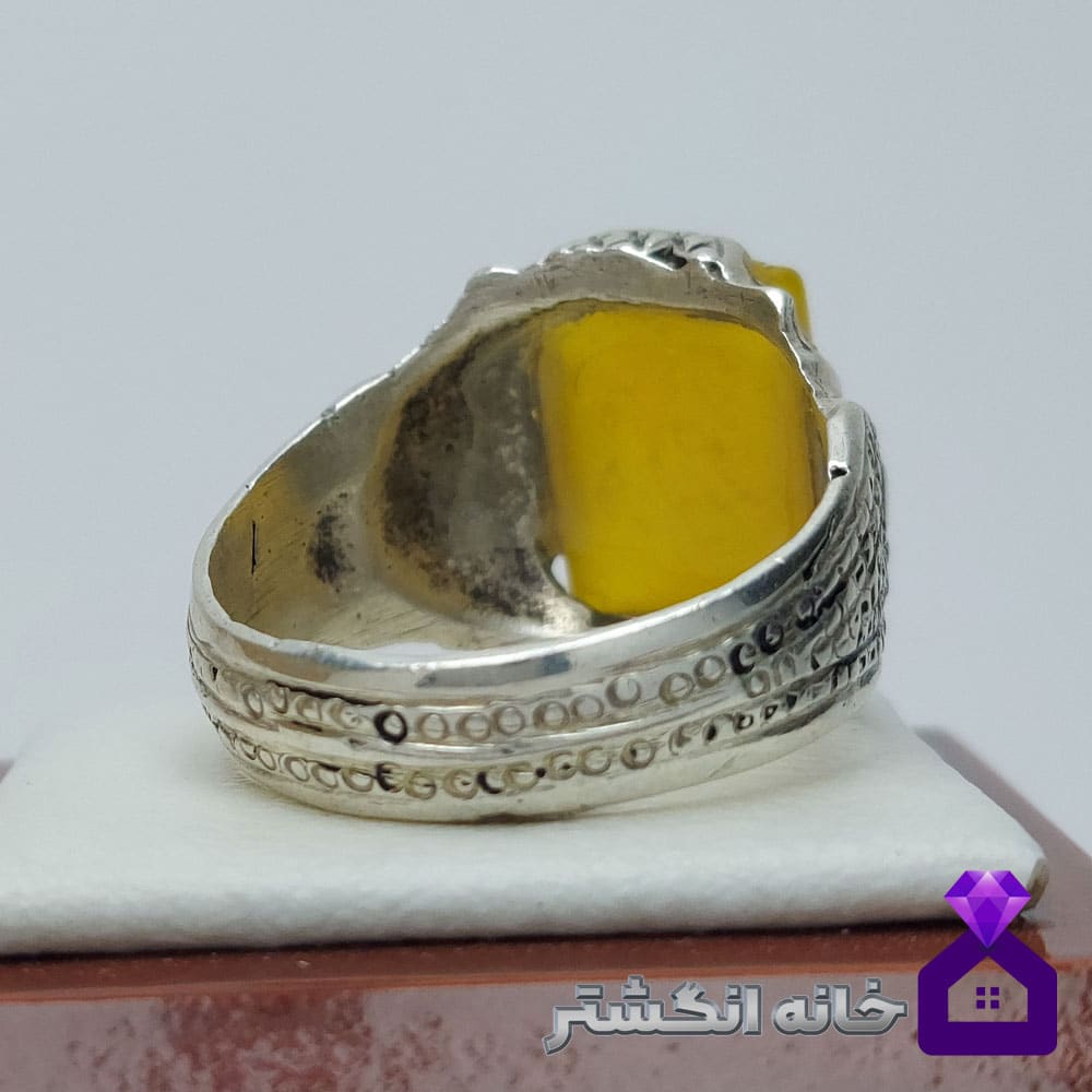 انگشتر عقیق زرد شرف الشمس کد015 - Image 4