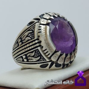 انگشتر آمیتیست رکاب زنجانی کد142