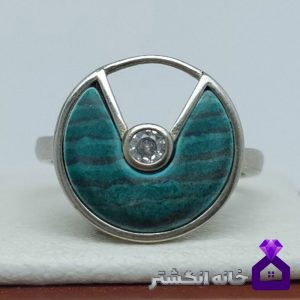 حلقه نقره فانتزی الماس کد090