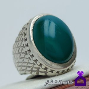 انگشتر عقیق سبز کهنه کد099
