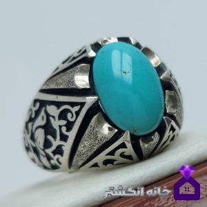 انگشتر فیروزه عجمی نیشابور رکاب مرغ مینا کد141