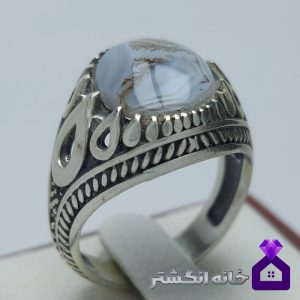 انگشتر عقیق شجر رکاب اشکی کد126