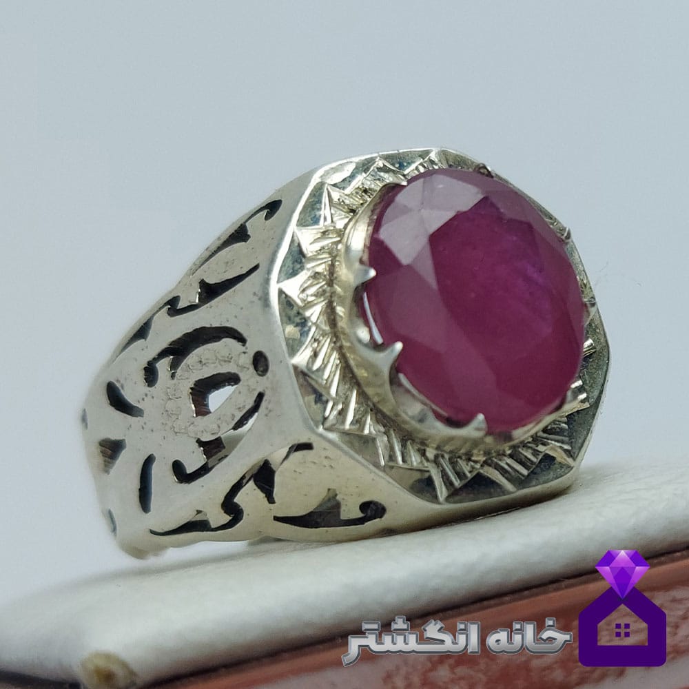 انگشتر یاقوت سرخ رکاب شبکه کد146 - Image 2